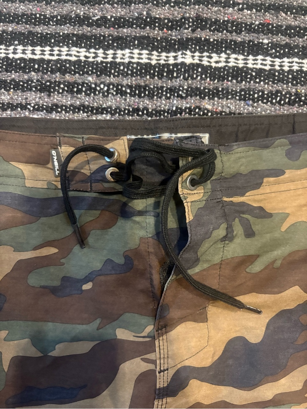 O'Neill Men's Camo Swim Board Shorts - Green Brown Black - Picture 2 of 6